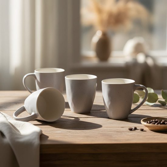 Porcelain Mug Set - 4 Pcs